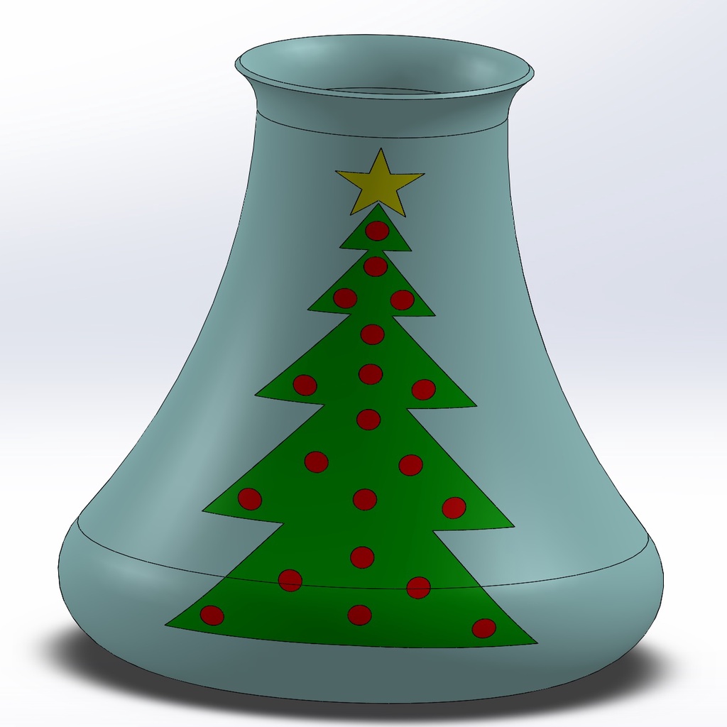 Christmas tree vase - multi material