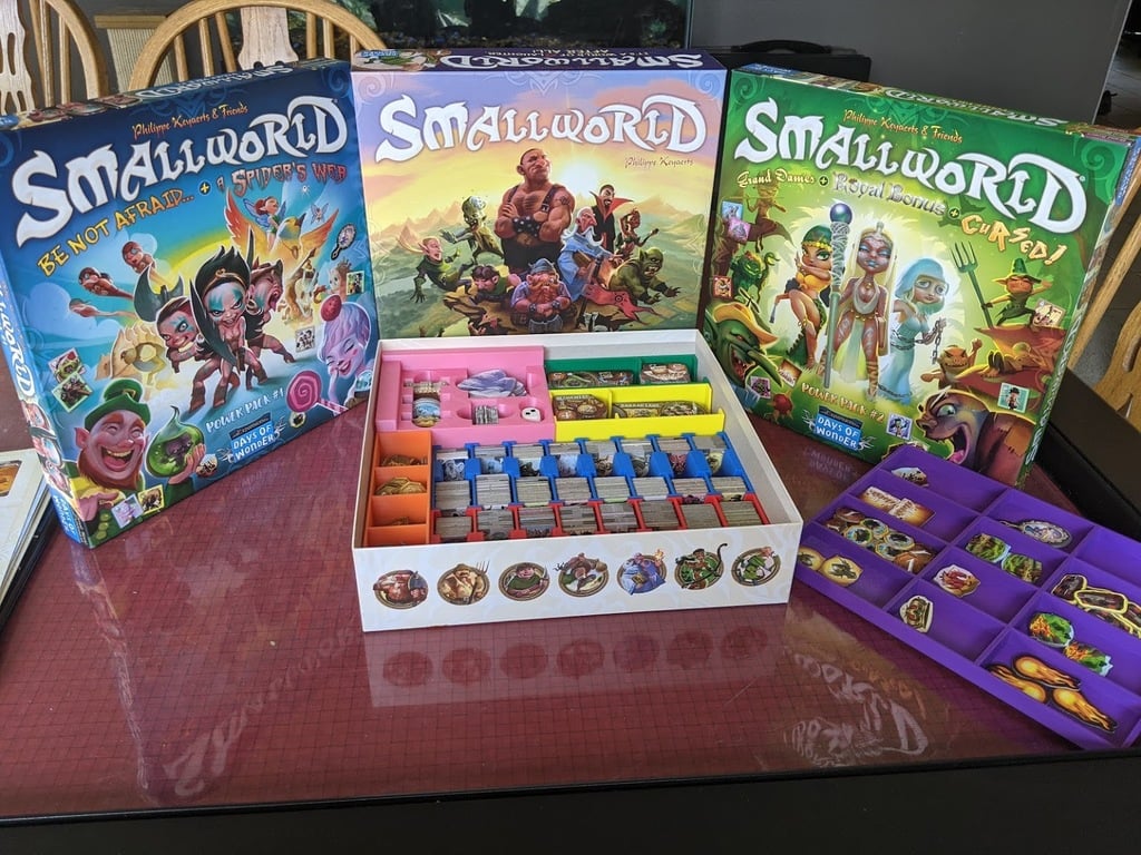 Small World With Expansions Board Game Box Insert Organizer