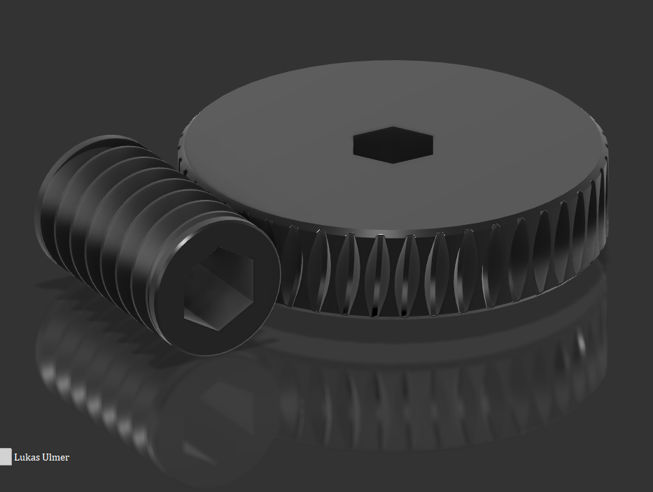 Basic 1:45 Worm Gear with cutouts for M8 Nut