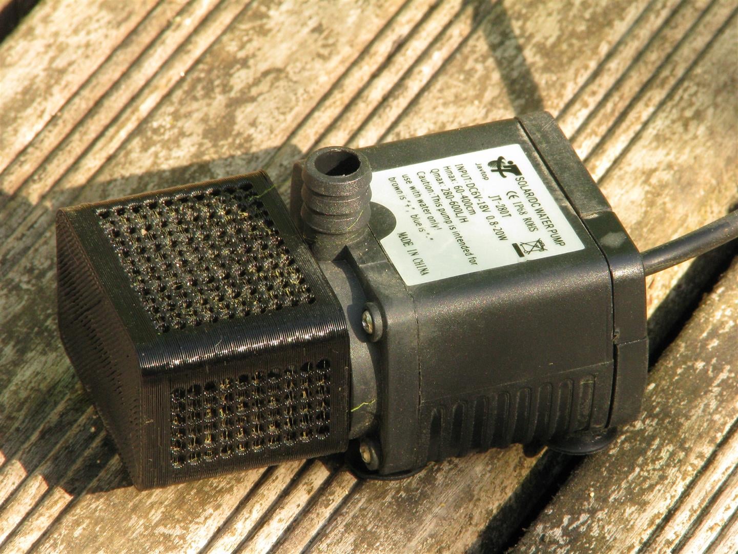 Filter for small pond pump