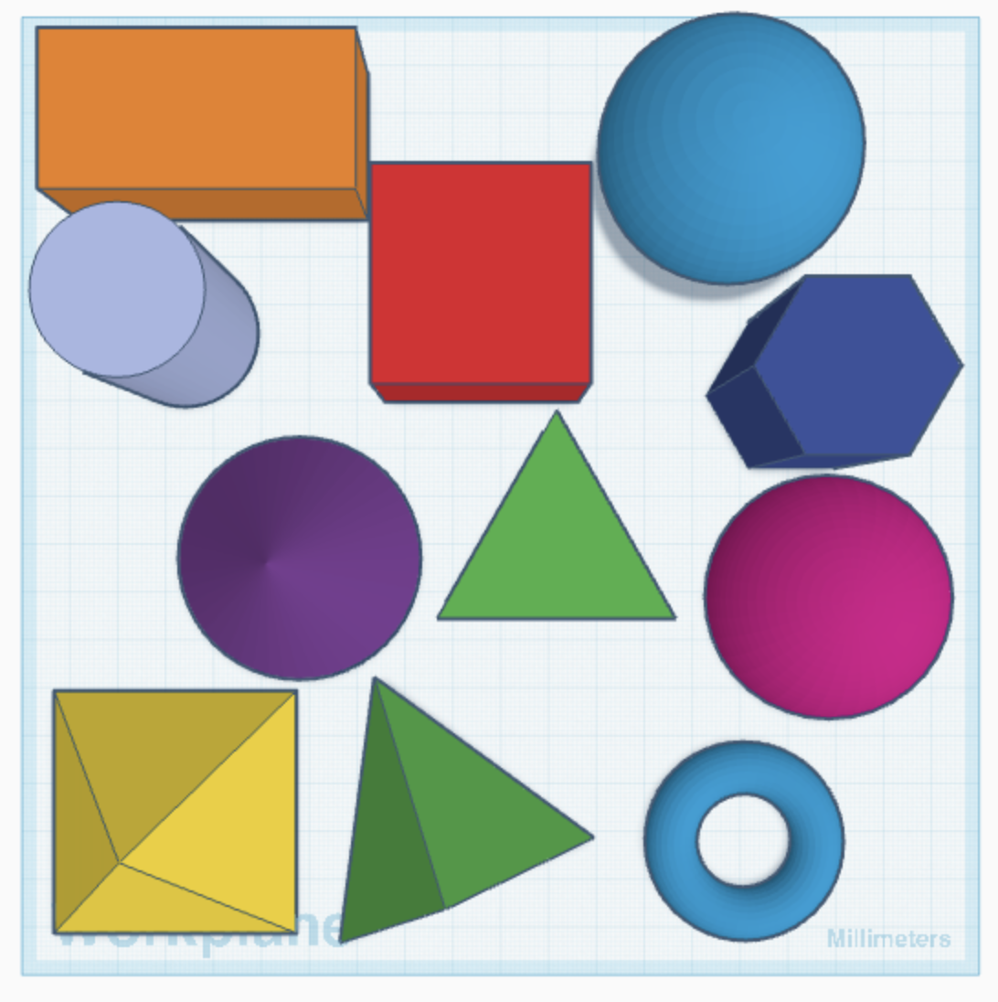 3D Classroom Shape Set