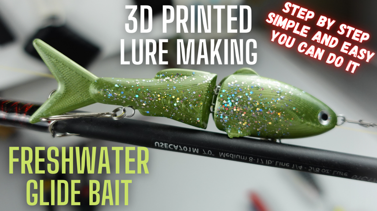 Freshwater Glide Bait Fishing Lure. Fishing lure made with 3d printer.