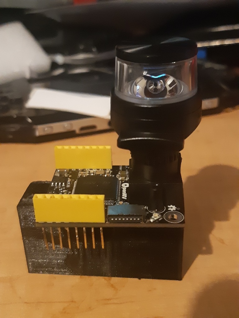 Bloggie lens adapter for OpenMV board