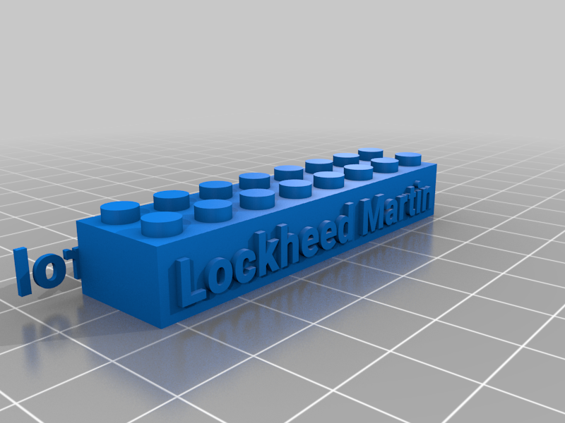 Lockheed Martin MFC YL LEGO 8 STUD Nameplate