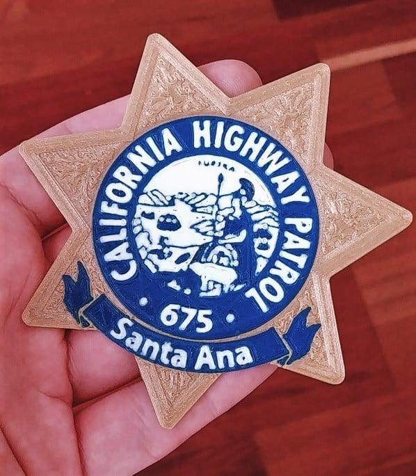 SANTA ANA CALIFORNIA HIGHWAY PATROL POLICE BADGE