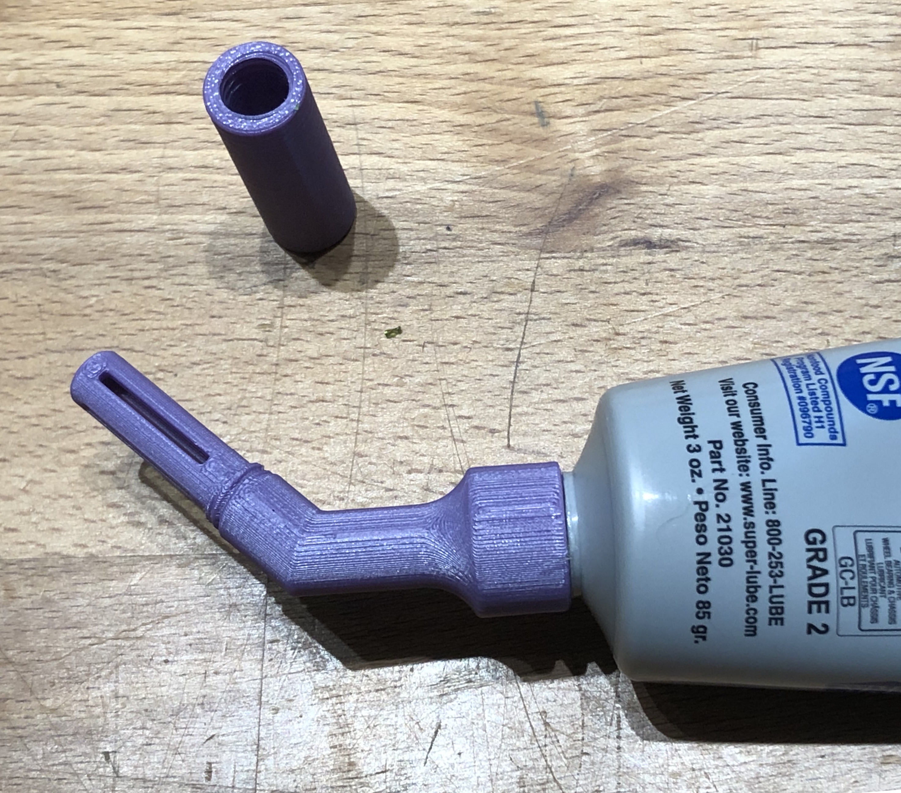 Angled Greaser with cap for LMU8 bearings