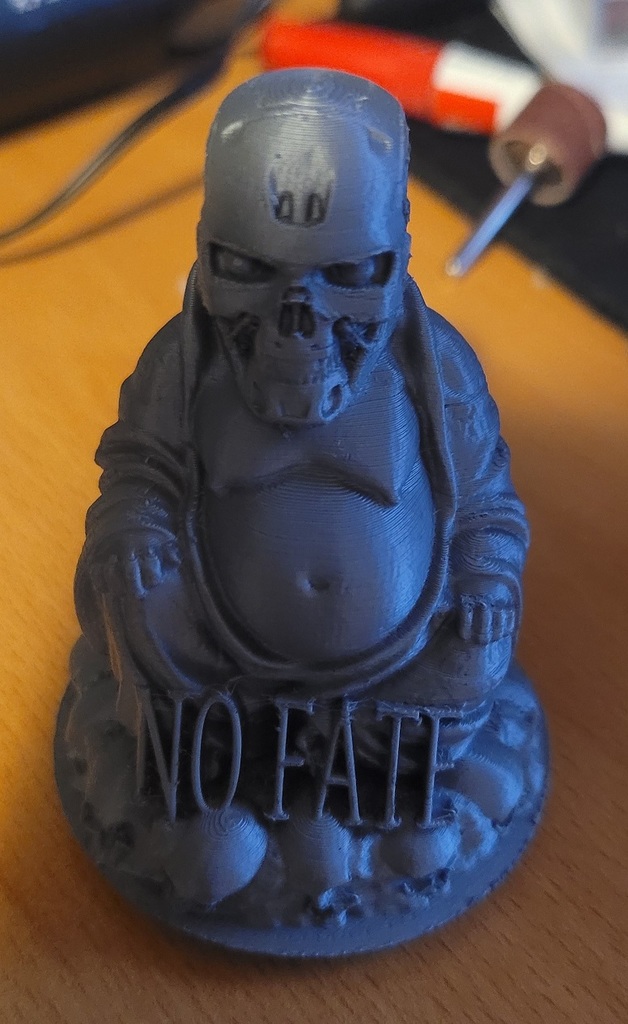 Buddanator "NO FATE" Keychain and Statue