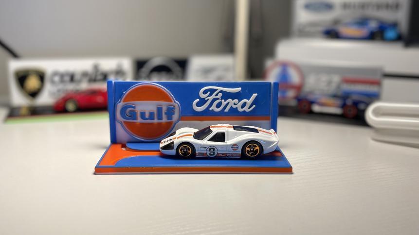 Hotwheels Gulf Ford GT Display