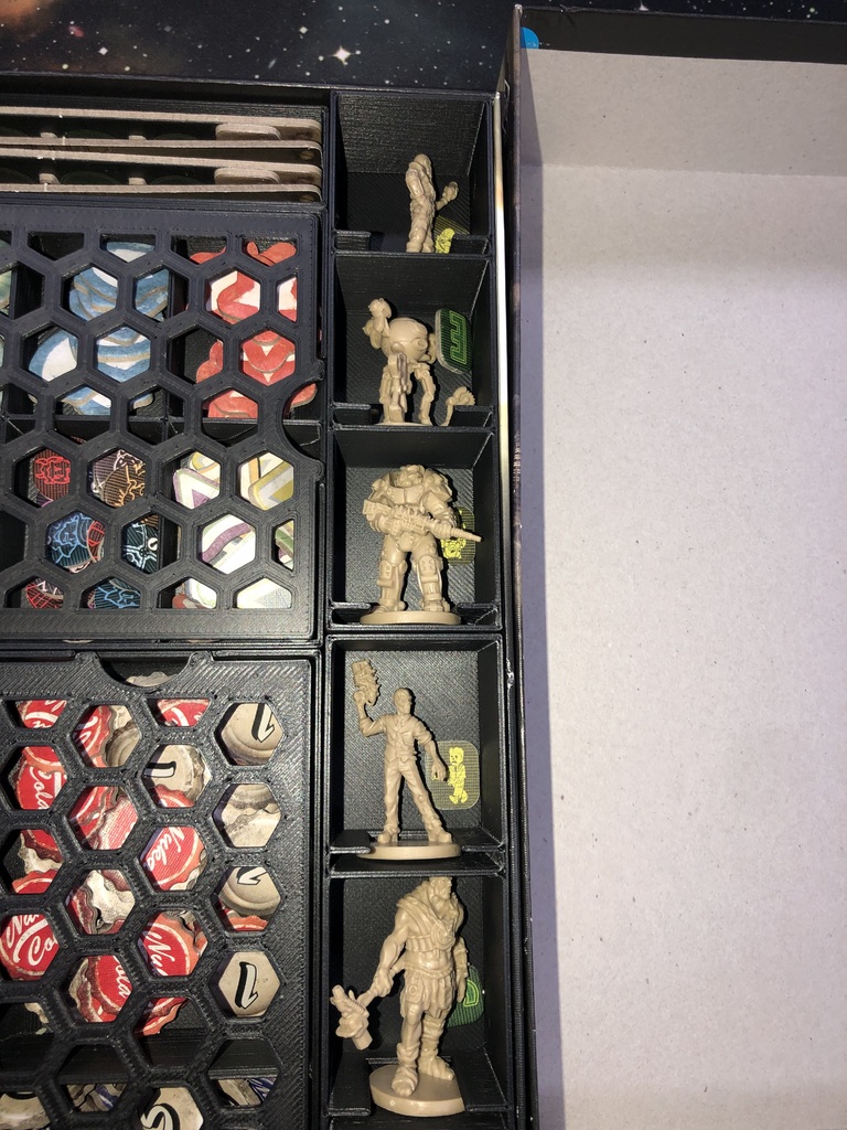 Fallout boardgame insert - remixed miniature holder