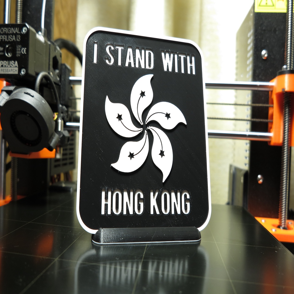 Hong Kong Support Placard -- simplified