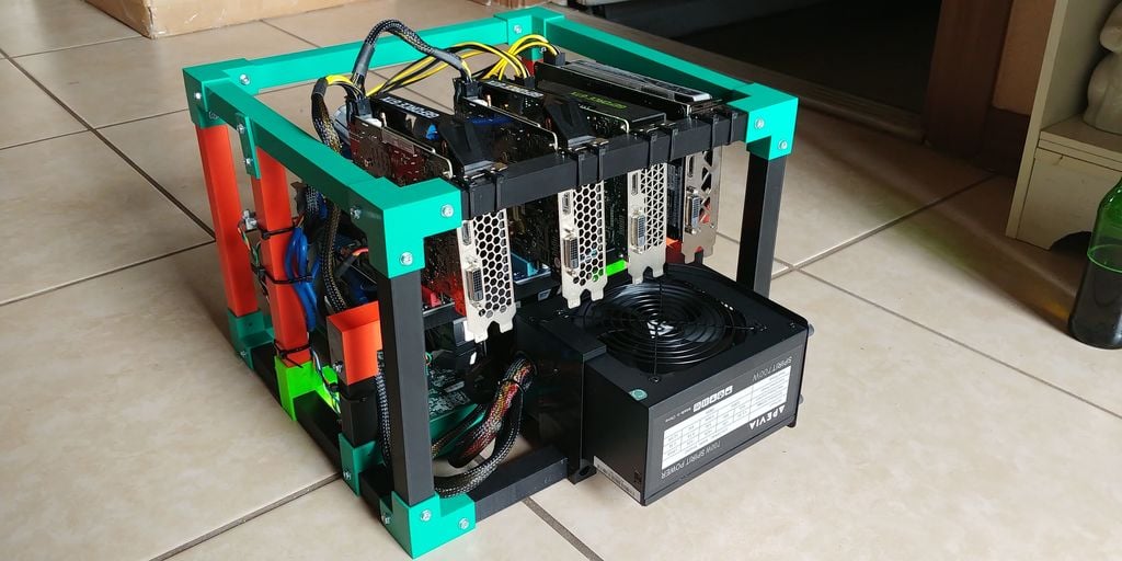 Bitcube Crypto Mining Rig Ender 3 Friendly Fully 3D Printed