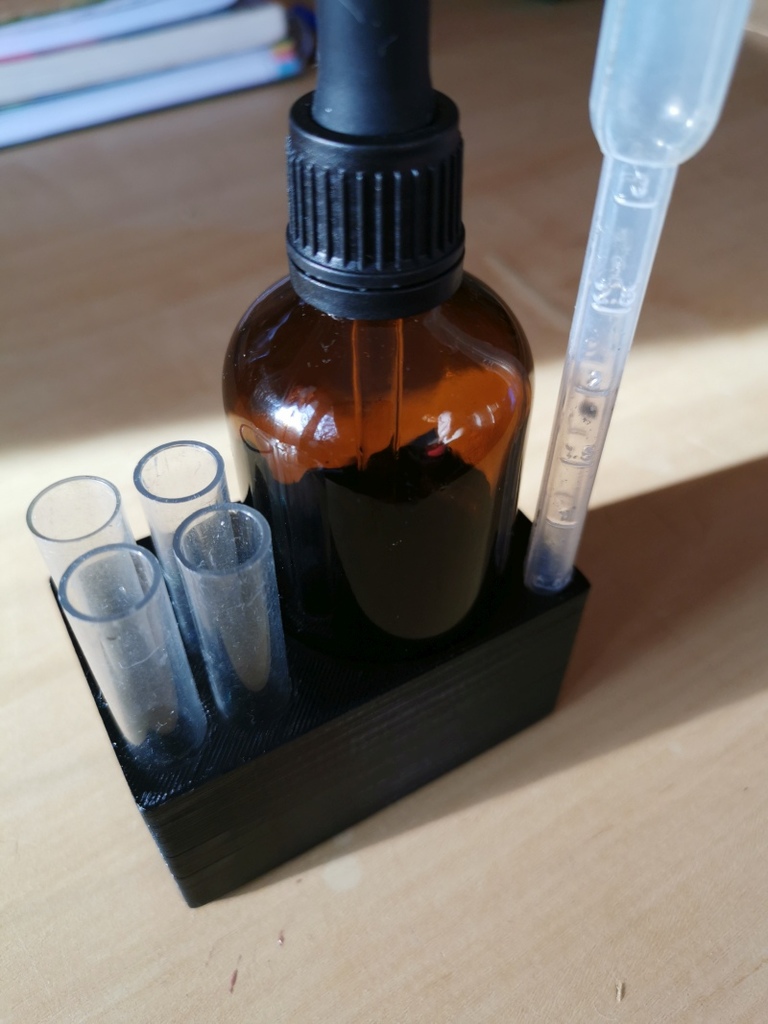 Holder for pipetes, gauges and bottle