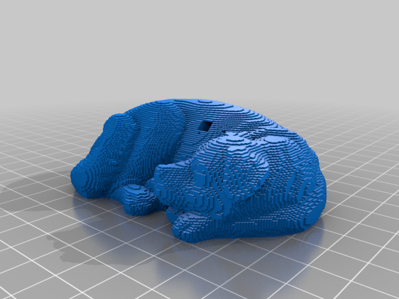 Sleeping Dog keychain made with 3d slash
