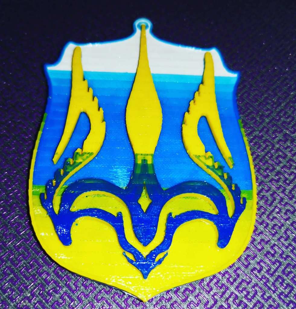 Ukraine coat of arms inspired pendant