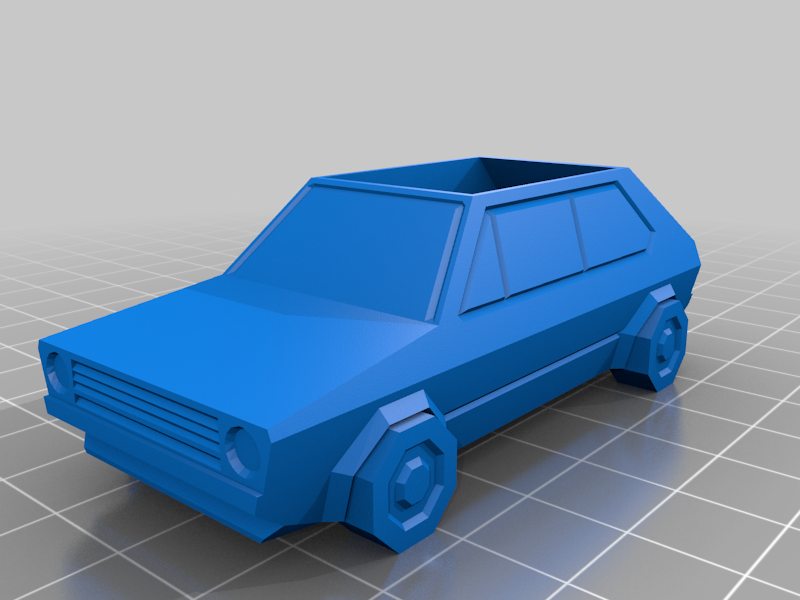 Draining Mk1 Golf Low Poly Planter