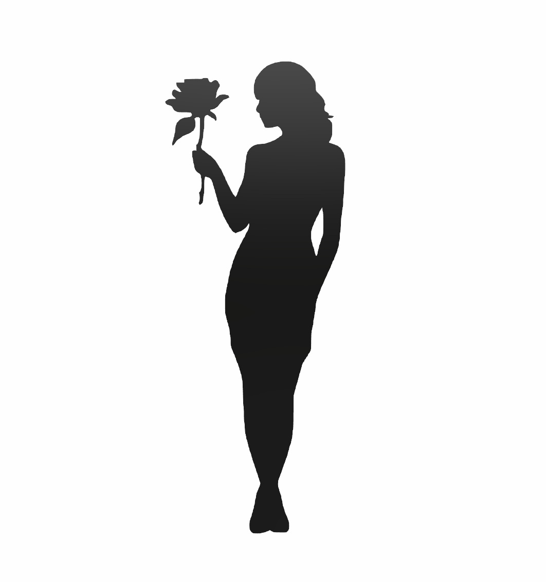Woman with rose