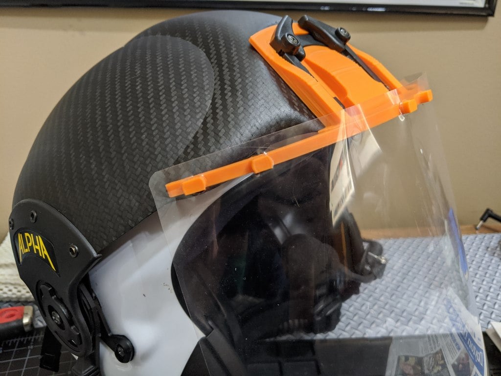 The Bowshock: Alpha Flight Helmet NVG-Mounted 3D Printed Face Shield