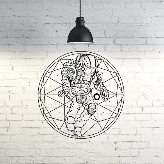 Astronaut Wall Sculpture 2D