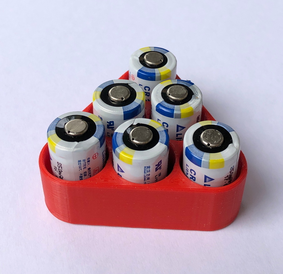 battery holder triangle (CR123A, AA, AAA)