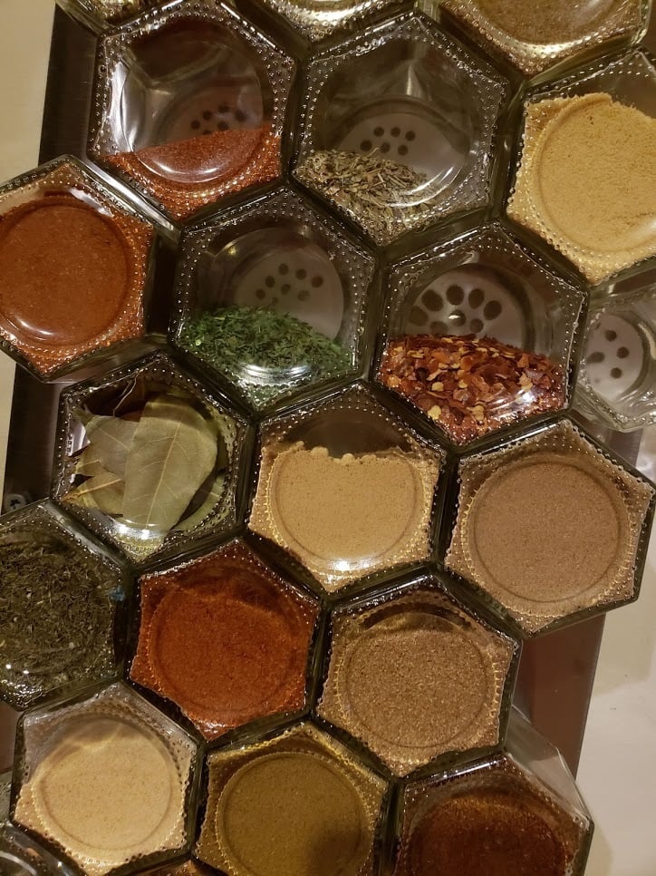 Gneiss Spice Hexagonal Magnetic Spice Jars Inner Shaker Lids
