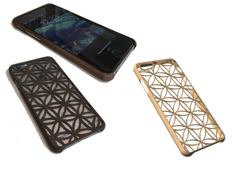 Very thin iPhone 6/6S case with tactile feel - Flower of Life design