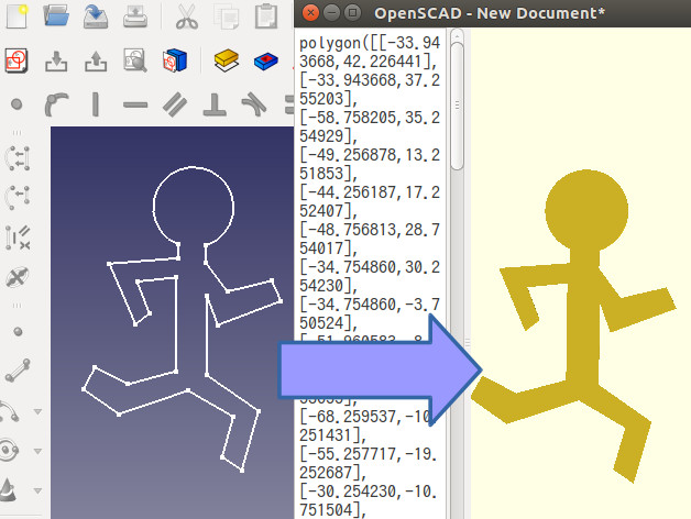FreeCAD Sketch To OpenSCAD
