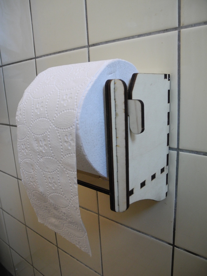 open toilet paper dispenser