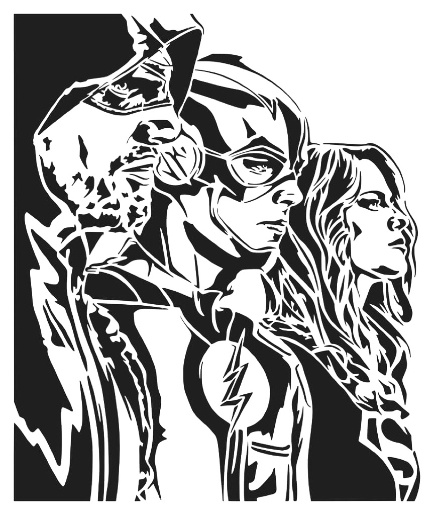 DC CW Heroes stencil
