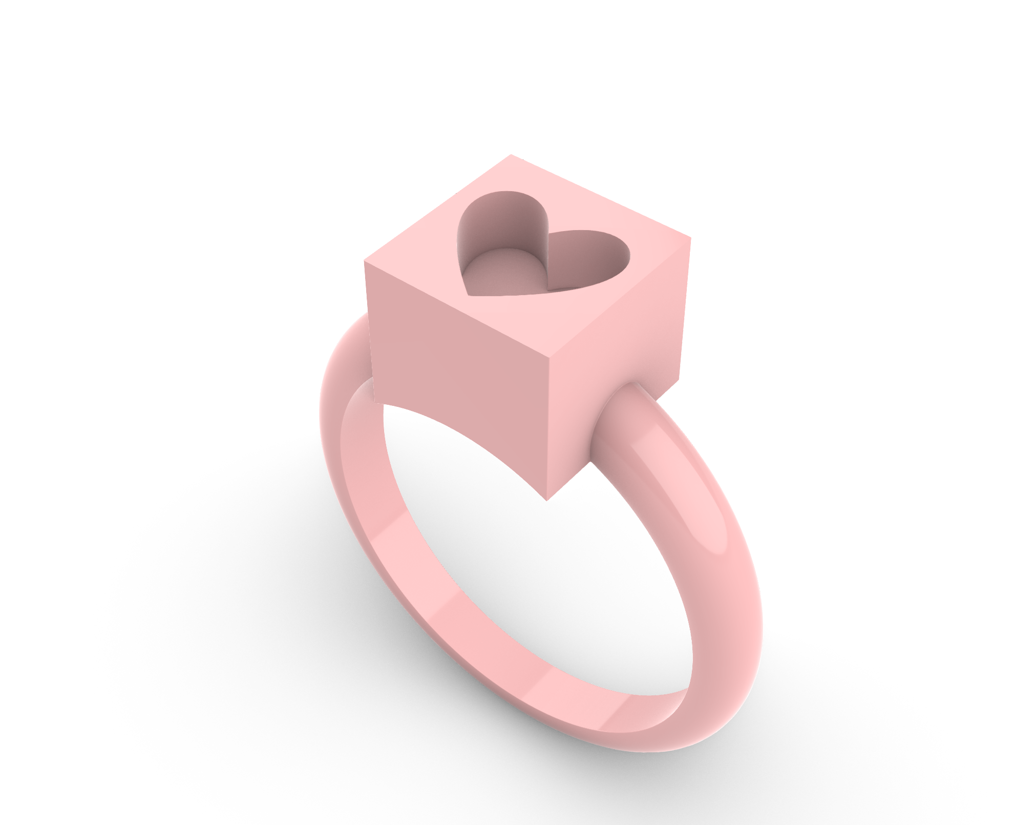 Cube Heart Ring