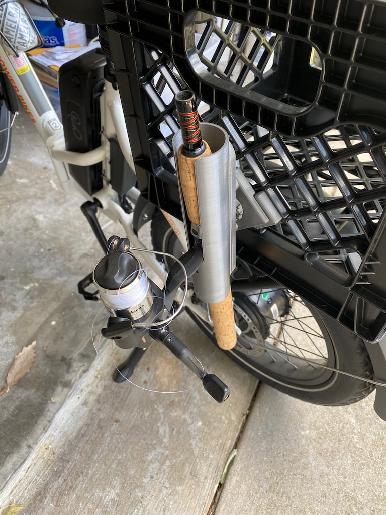 Milk Crate Fishing Pole Rod Holder