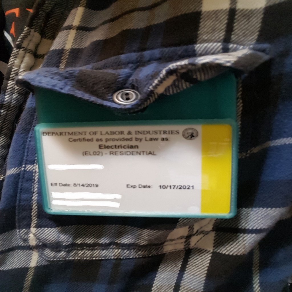 Visible Pocket ID Badge Certification Holder