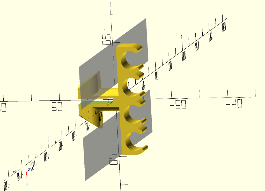 Parametric Cable Hooks For Tslot Mounting of ethernet cables (openscad)