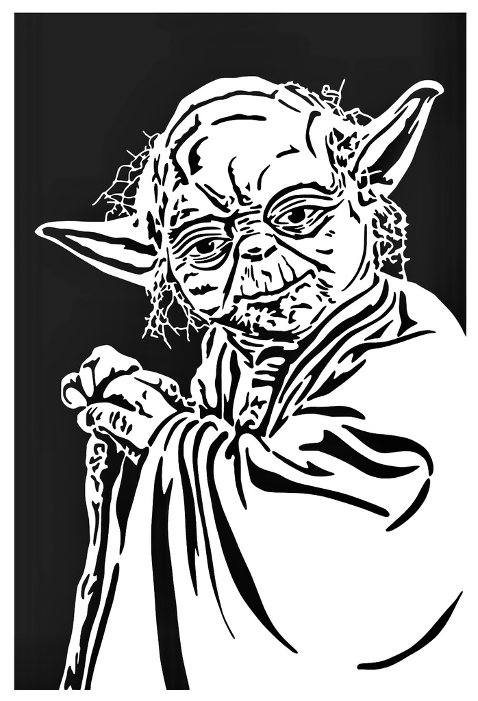 Yoda stencil 3