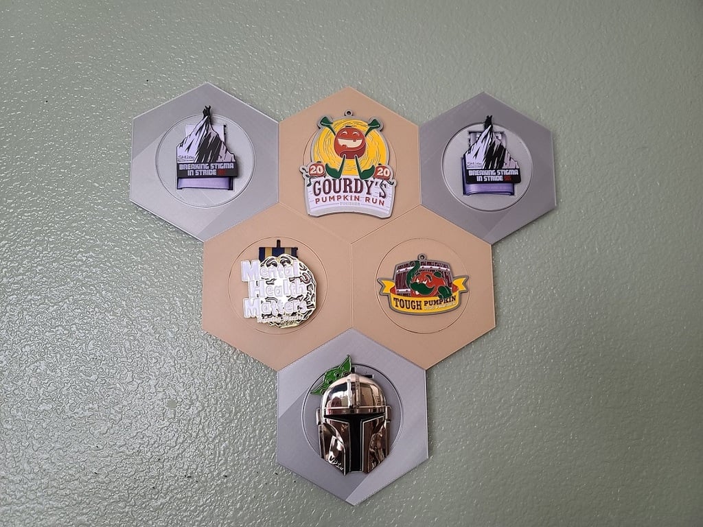 Hexagonal Medal Display