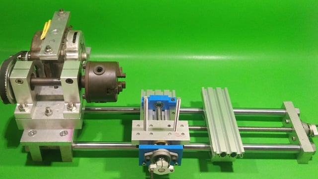 DIY Axis Linear Rail Homemade Lathe CNC Machine Aluminium
