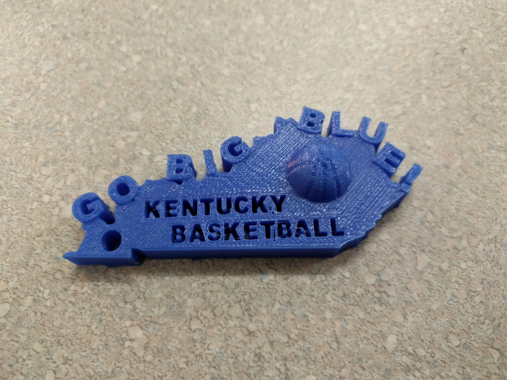Kentucky Basketball key fob supported letters