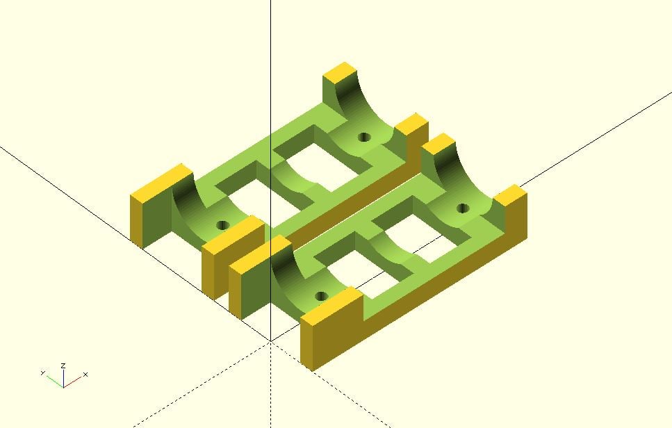 Parametric Drill Guide for Z-axis Pipes Mostly Printed CNC