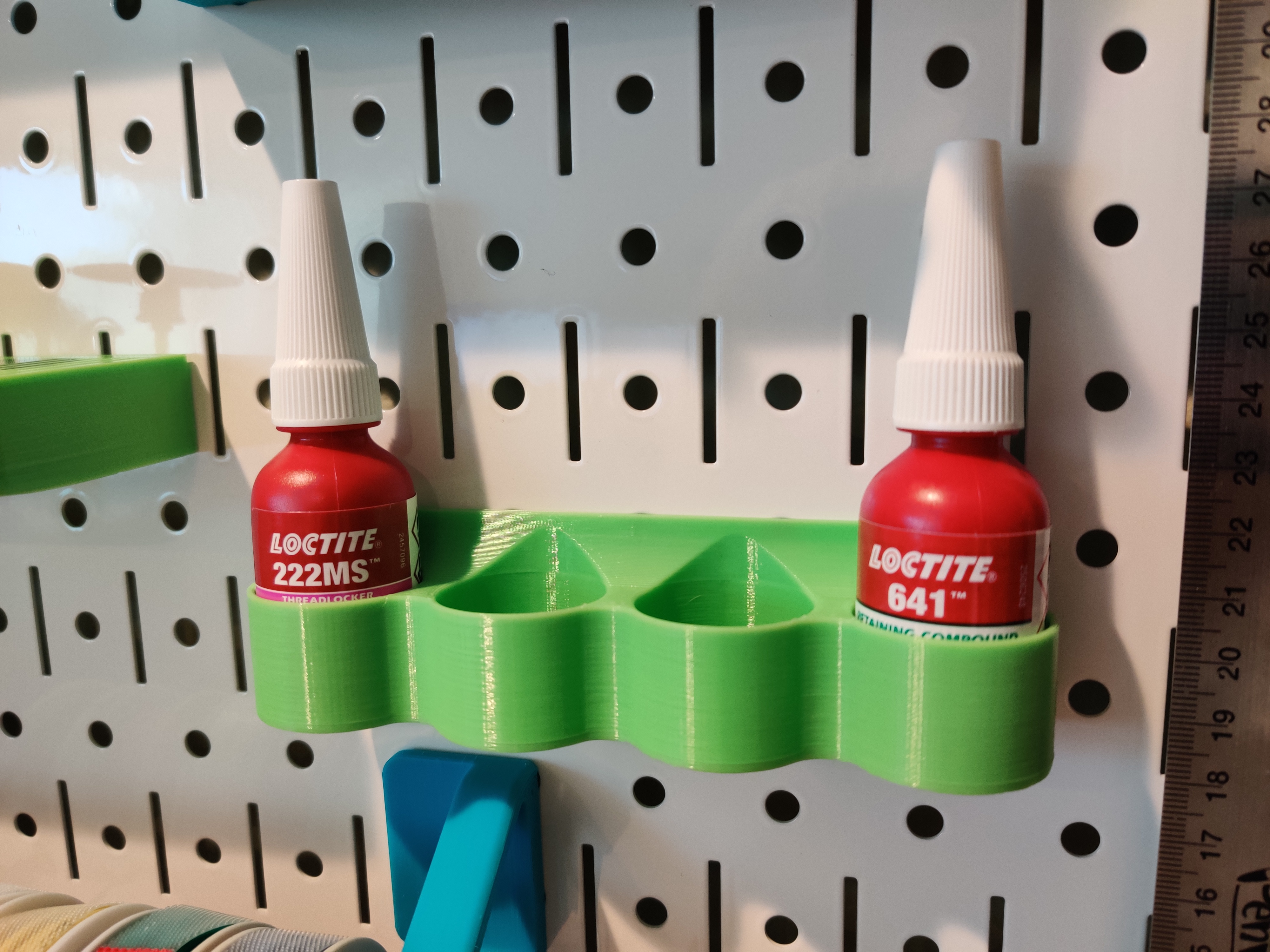Pegboard Loctite Thread Locker Small Bottle Holder w/ pegs - Wall Control