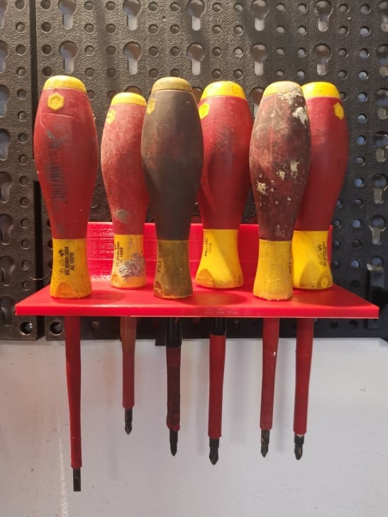 Screwdrivers holder for pegboard Lidl Powerfix 