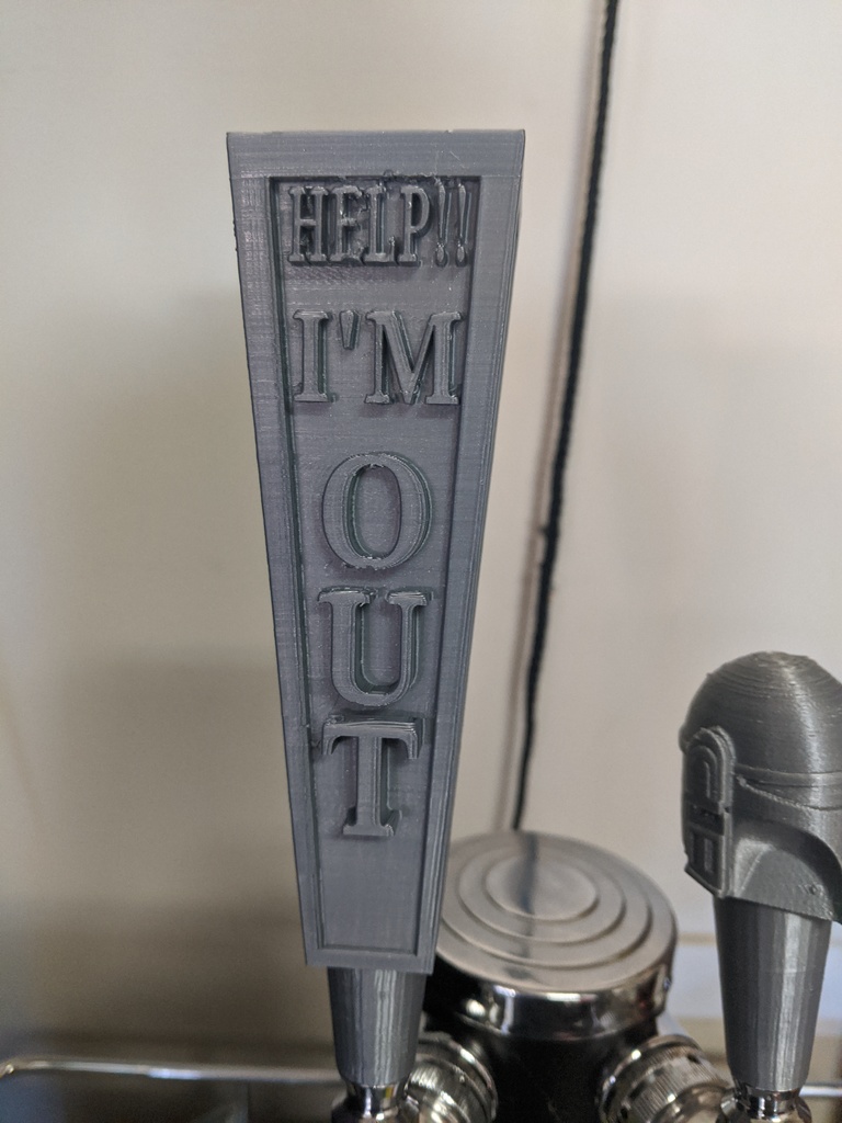 Out Of Beer Tap Handle