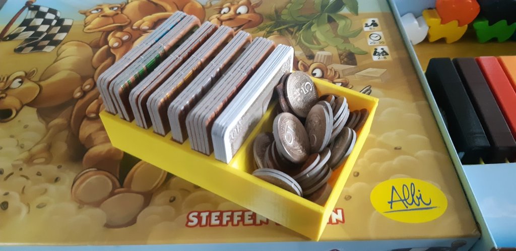 Camel Up board game insert for money chips and bet cards