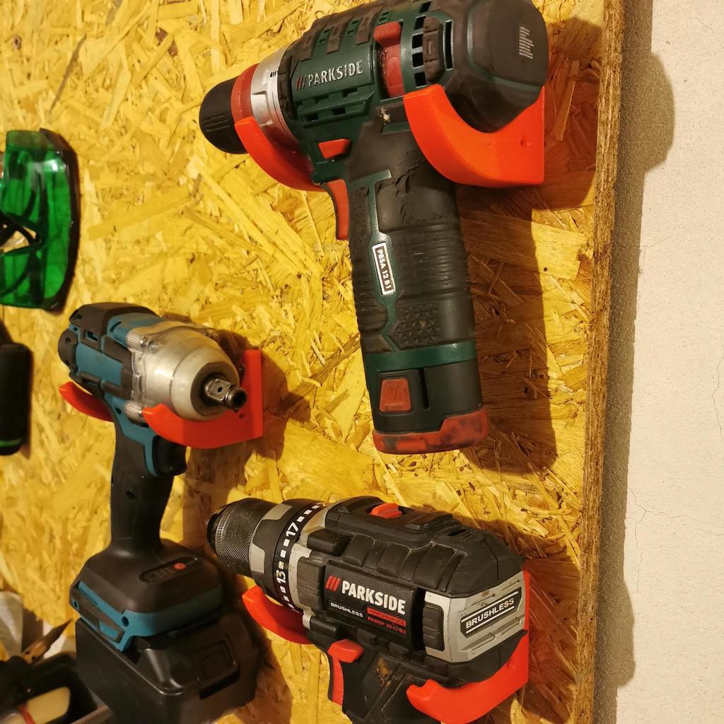 Set of wall mounted tool hooks