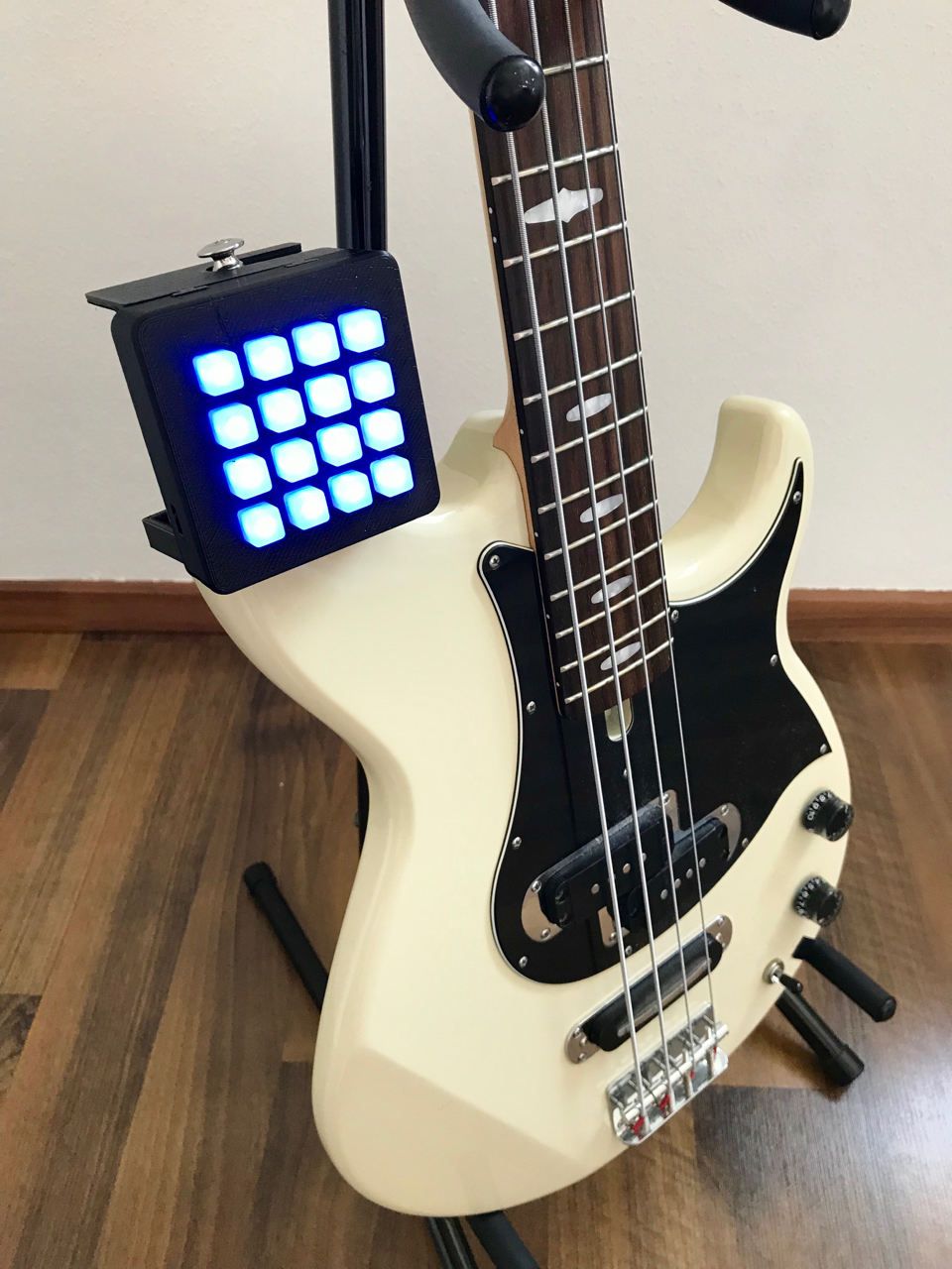 Guitar Mounted Adafruit Trellis Midi Controller