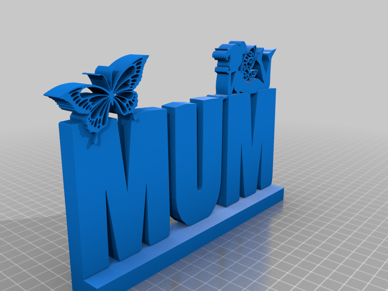 MUM AND NAN LETTER 3D BOARD