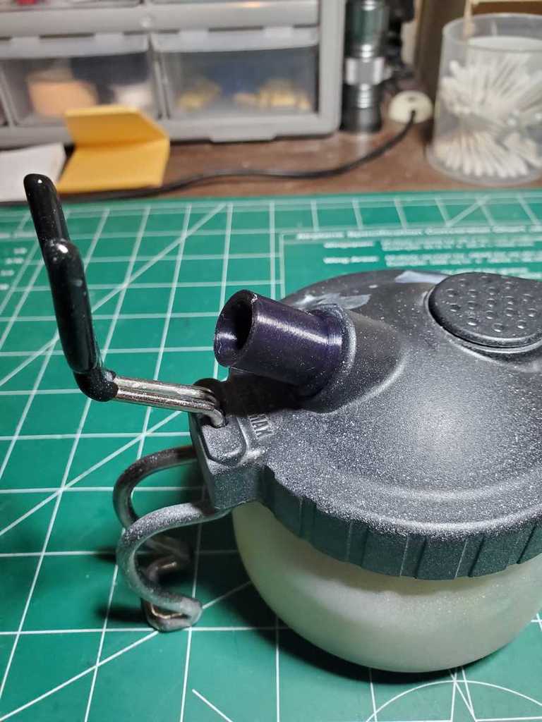 airbrush cleaning pot extended mouth