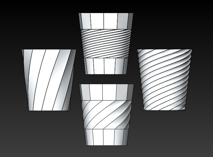 12 Sided Twisted Vase