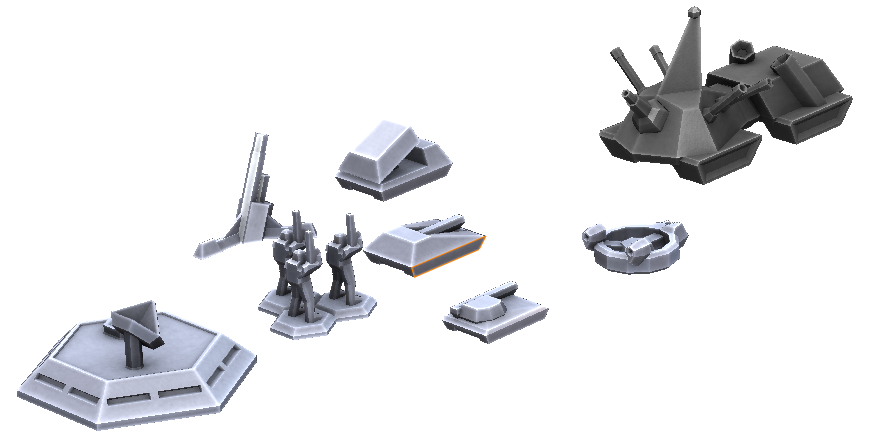 Low-Poly Game Pieces for OGRE