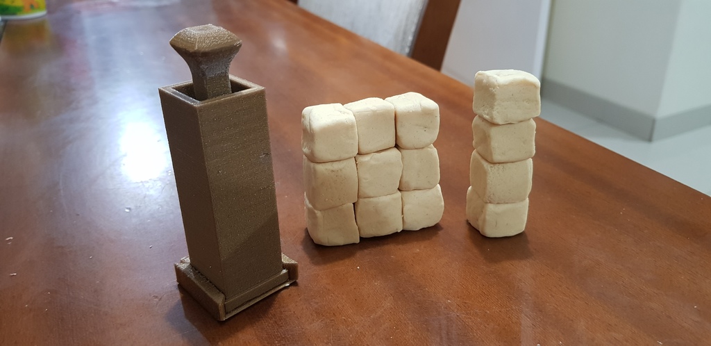 Play Dough cube blocks mold