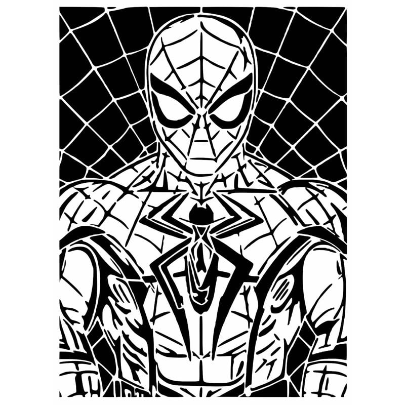 Spiderman stencil 16