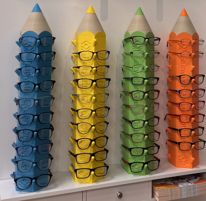 Opticians Pencil Display Stand for Kids Glasses